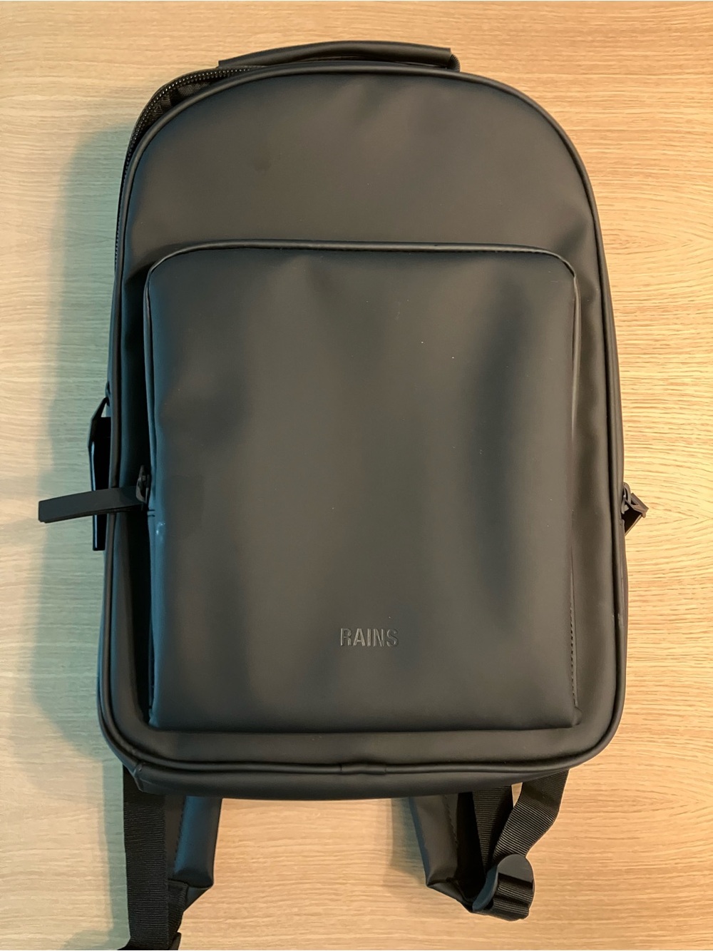 Rains Book Daypack Black Waterproof Backpack